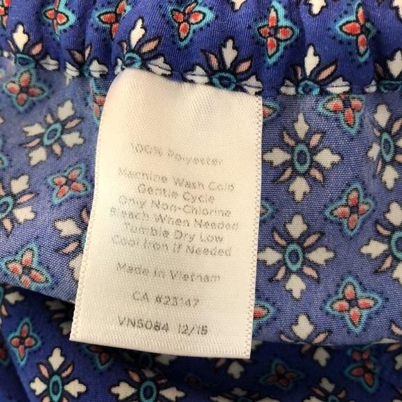 Talbots Diamond Floral Print Stretch Waist Pants with Pockets Size 12 - Picture 7 of 7